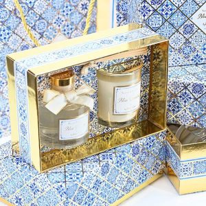 Σετ δώρου αρωματικό κερί και αρωματικό χώρου blue dreams μαζί με τσάντα δώρου - Image 2