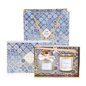 Σετ δώρου αρωματικό κερί και αρωματικό χώρου blue dreams μαζί με τσάντα δώρου - Image 1