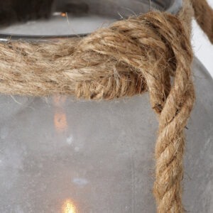 ΚΗΡΟΠΗΓΙΟ ΓΥΑΛΙ ΜΕ ΣΧΟΙΝΙ ΧΕΡΟΥΛΙ ΣΧΕΔΙΟ ΑΓΚΥΡΑ ΛΕΥΚΟ/ΓΚΡΙ D16 H21cm - Image 3