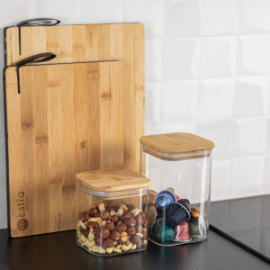 ESTIA ΔΟΧΕΙΟ ΑΠΟΘΗΚΕΥΣΗΣ BAMBOO ESSENTIALS 950ml ΓΥΑΛΙΝΟ ΜΕ ΚΑΠΆΚΙ - Image 4