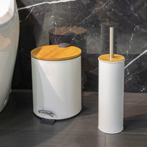 ESTIA ΧΑΡΤΟΔΟΧΕΙΟ ΜΠΑΝΙΟΥ BAMBOO ESSENTIALS SOFT CLOSE 5lt ΛΕΥΚΟ - Image 6