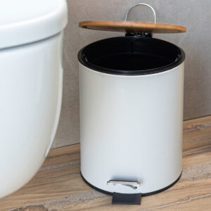 ESTIA ΧΑΡΤΟΔΟΧΕΙΟ ΜΠΑΝΙΟΥ BAMBOO ESSENTIALS SOFT CLOSE 5lt ΛΕΥΚΟ - Image 4