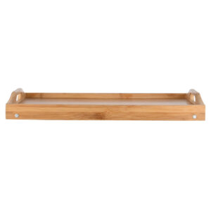 ESTIA ΔΙΣΚΟΣ ΣΕΡΒΙΡΙΣΜΑΤΟΣ BAMBOO ESSENTIALS 50x30x21cm ΜΕ ΑΝΑΔΙΠΛΟΥΜΕΝΑ ΠΟΔΙΑ - Image 4