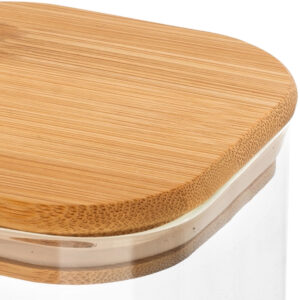 ESTIA ΔΟΧΕΙΟ ΑΠΟΘΗΚΕΥΣΗΣ BAMBOO ESSENTIALS 950ml ΓΥΑΛΙΝΟ ΜΕ ΚΑΠΆΚΙ - Image 3