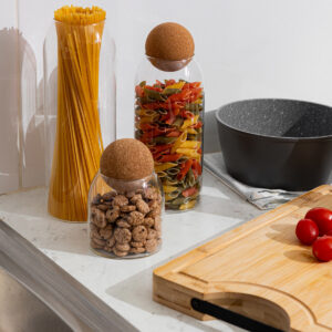 ESTIA ΔΟΧΕΙΟ ΑΠΟΘΗΚΕΥΣΗΣ ΓΥΑΛΙΝΟ 950ml ΜΕ ΚΑΠΑΚΙ ΦΕΛΛΟΥ - Image 4