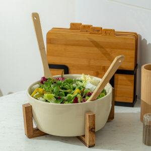 ESTIA ΣΑΛΑΤΙΕΡΑ ALLURE 28cm ΜΕ ΒΑΣΗ  IVORY - Image 4