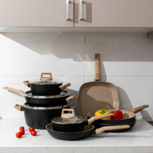 ESTIA ΚΑΤΣΑΡΟΛΑ EARTH ΑΝΤΙΚΟΛΛΗΤΙΚΗ ΠΡΕΣΣΑΡΙΣΤΟΥ ΑΛΟΥΜΙΝΙΟΥ 24cm 4.3lt - Image 4