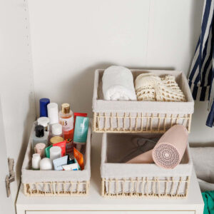 ESTIA ΚΑΛΑΘΙ ΑΠΟΘΗΚΕΥΣΗΣ & ΟΡΓΑΝΩΣΗΣ NEST 32×24×12cm ΜΠΕΖ - Image 3