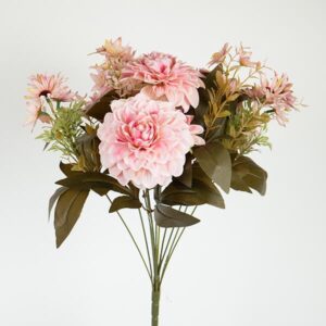 ΜΠΟΥΚΕΤΟ ΝΤΑΛΙΑ , 11 ΚΛΑΔΙΑ,ΡΟΖ-ΚΡΕΜ, 48cm