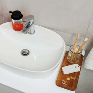 ESTIA ΠΟΤΗΡΑΚΙ ΜΠΑΝΙΟΥ ALIVIO ΓΥΑΛΙΝΟ ΑΝΑΓΛΥΦΟ 7.8x10cm ΔΙΑΦΑΝΟ - Image 3