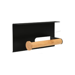 ESTIA ΧΑΡΤΟΘΗΚΗ ΕΠΙΤΟΙΧΙΑ BAMBOO ESSENTIALS ΜΕ ΘΕΣΗ ΓΙΑ ΚΙΝΗΤΟ ΜΕΤΑΛΛΙΚΗ ΜΑΥΡΗ - Image 3