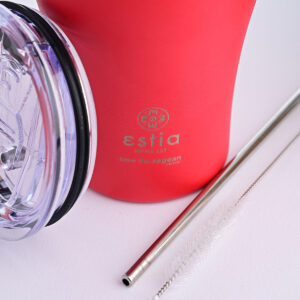 ESTIA ΘΕΡΜΟΣ COFFEE MUG SAVE THE AEGEAN 350ml SCARLET RED - Image 3