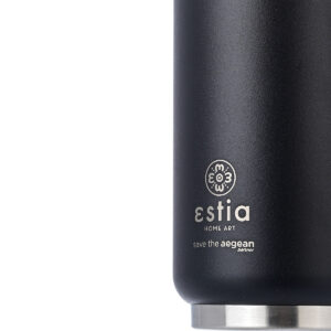 ESTIA ΘΕΡΜΟΣ TRAVEL CUP SAVE THE AEGEAN 300ml MIDNIGHT BLACK - Image 3