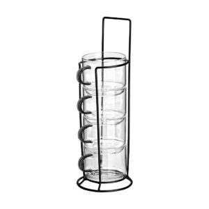 ESTIA ΚΟΥΠΕΣ ΓΥΑΛΙΝΕΣ ΜΕ ΜΕΤΑΛΛΙΚΗ ΒΑΣΗ ΣΕΤ 4x210ml