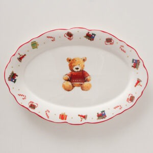 ΠΙΑΤΕΛΑ ΠΟΡΣΕΛΑΝΗ ΟΒΑΛ ΜΕ ΣΧΕΔΙΟ ΑΡΚΟΥΔΑΚΙ 31Χ21,2Χ2