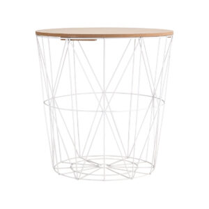 ΒΟΗΘΗΤΙΚΟ ΤΡΑΠΕΖΑΚΙ ΜΕ ΑΠΟΘΗΚΕΥΤΙΚΟ ΧΩΡΟ ΛΕΥΚΟ