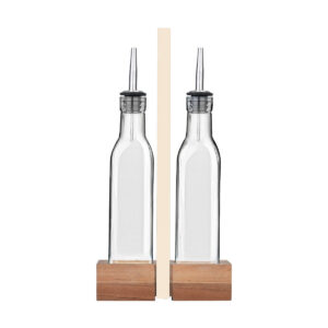 ESTIA ΜΠΟΥΚΑΛΙΑ ΓΙΑ ΛΑΔΙ /ΞΥΔΙ ALLURE 2x280ml ΜΕ ΞΥΛΙΝΗ ΒΑΣΗ