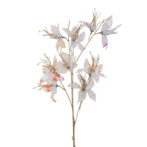 ΤΕΧΝΗΤΟ ΛΟΥΛΟΥΔΙ/ΚΛΑΔΙ ΜΑΝΩΛΙΑ ΧΡΥΣΟ-ΑΣΠΡΟ ΙΡΙΔΙΖΟΝ 85cm