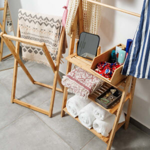 ESTIA ΡΑΦΙΕΡΑ ΔΑΠΕΔΟΥ ΟΡΓΑΝΩΣΗΣ ΒΑΜΒΟΟ ESSENTIALS ΜΕ 3 ΡΑΦΙΑ ΦΥΣΙΚΟ ΧΡΩΜΑ - Image 4