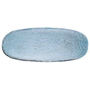 ESTIA ΠΙΑΤΕΛΑ ΣΕΡΒΙΡΙΣΜΑΤΟΣ ROCHE ΓΥΑΛΙΝΗ 42x17x2cm ΜΠΛΕ - Image 3
