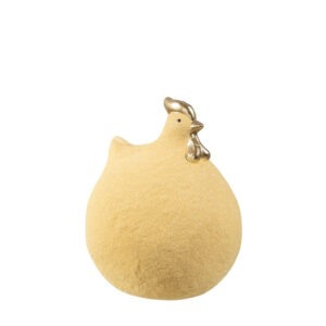 ΚΕΡΑΜΙΚΗ ΠΑΣΧΑΛΙΝΗ ΚΟΤΑ ΚΙΤΡΙΝΗ ΧΡΥΣΗ 14,5Χ13,5Χ17,5ΕΚ