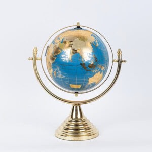 ΥΔΡΟΓΕΙΟΣ ΜΕΤΑΛΛΙΚΗ ΧΡΥΣΗ - ΜΠΛΕ 20x31x36cm - Image 1