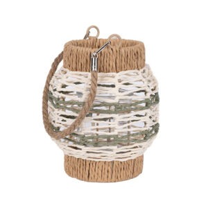 ΦΑΝΑΡΑΚΙ ΜΕ ΠΛΕΞΗ ΜΕ ΠΟΤΗΡΑΚΙ ΓΥΑΛΙΝΟ 8x8x8cm ΠΟΛΥΧΡΩΜΟ 16x16x20cm