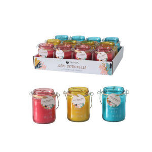 ESTIA ΚΕΡΙ CITRONELLA ΣΕ ΓΥΑΛΙΝΟ ΔΟΧΕΙΟ 150gr ΑΡΩΜΑΤΙΚΟ ASSORTED